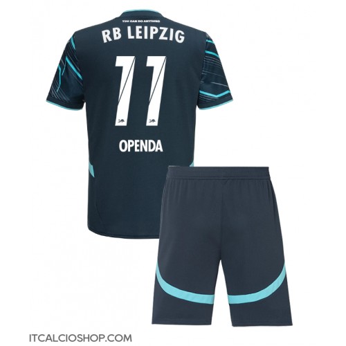 RB Leipzig Lois Openda #11 Terza Maglia Bambino 2024-25 Manica Corta (+ Pantaloni corti)